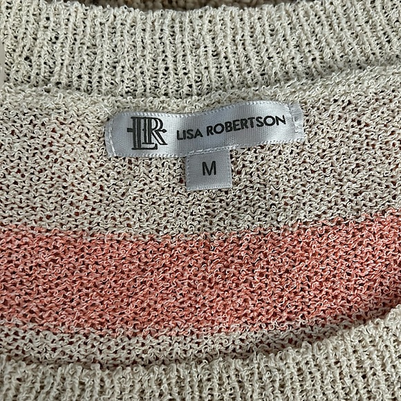 Lisa Robertson Pastel Flag Long Sleeve Boucle Sweater Shirt Top **Size M**🌸🌸 - Picture 4 of 4